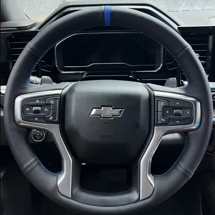 OEM GM Heated Leather Steering Wheel – Black For 2021-2024 Chevrolet Suburban & Tahoe – Pre-Crash, 15in
